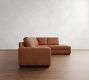 Big Sur Square Arm Leather Return Bumper Sectional (115&quot;&ndash;147&quot;)