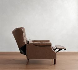 Champlain Tufted Roll Arm Leather Recliner