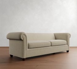 Chesterfield Tight Back Roll Arm Sofa (73&quot;&ndash;98&quot;)