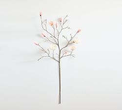 Faux Pink Magnolia Branch