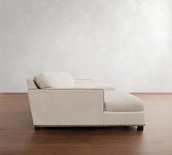 Turner Square Arm Double Chaise Sectional (134"&ndash;155")