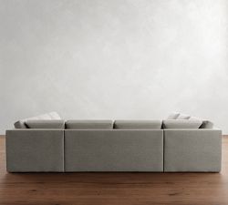 Big Sur Roll Arm Slipcovered U-Shaped Sectional (145&quot;&ndash;178&quot;)