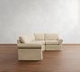 Buchanan Roll Arm Slipcovered 3-Piece Curved Wedge Sectional (100")