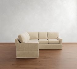 Buchanan Square Arm Slipcovered 3-Piece L-Shaped Sectional (93")