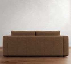 Carmel Wide Arm Leather Sleeper Sofa (86&quot;)