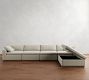 Dream Wood Base Modular Chaise Sectional (129"&ndash;172")