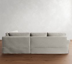 PB Comfort Roll Arm Slipcovered 3-Piece Wedge Sectional (116&quot;)