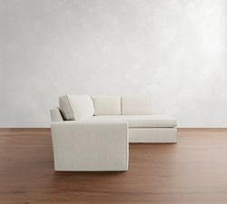Pearce Square Arm Slipcovered Return Bumper Sectional (113&quot;&ndash;140&quot;)