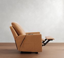 Ayden Square Arm Leather Power Lift Recliner with Massage &amp; Heat