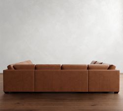 Big Sur Roll Arm Leather U-Shaped Sectional (147&quot;&ndash;179&quot;)