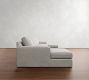 Big Sur Square Arm Slipcovered Double Chaise Sectional (146"&ndash;198")