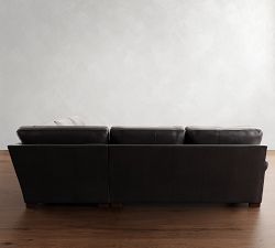 Townsend Roll Arm Leather 3-Piece L-Shaped Sectional (114&quot;)