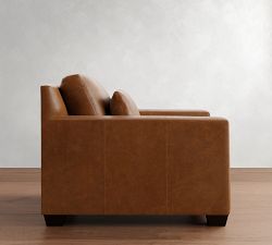 York Square Arm Deep Seat Leather Chair