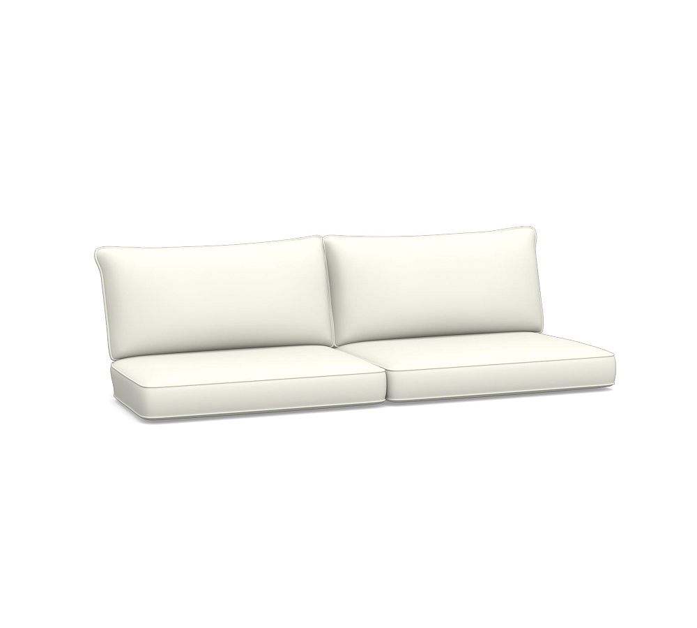 Westport Outdoor Sofa Cushion Cover, High Performance Canvas; White