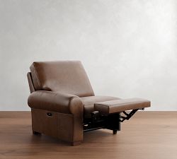 Build Your Own Turner Roll Arm Leather Power Reclining Sectional