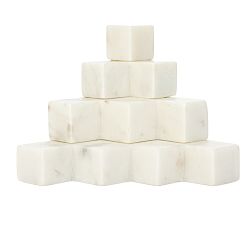 Decorative Marble Stairstep Bookends - Set of 2