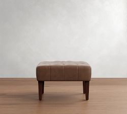 Champlain Tufted Wingback Leather Ottoman