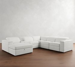 Ultra Lounge Square Arm Reclining 7-Piece Wedge Sectional (130&quot;)