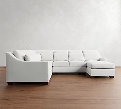 York Slope Arm Deep Seat 4-Piece Chaise Sectional (121&quot;)