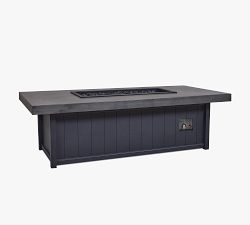 Floyd Concrete Rectangular Propane Fire Pit Table with Lid Cover (72&quot;)