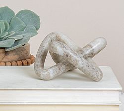 Open Box: Variegated Marble Link Knot Decorative Object
