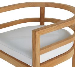 Oxeia Teak Barrel Back Outdoor Dining Chair