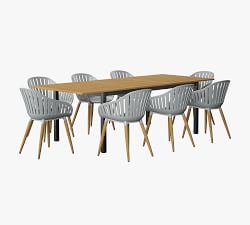 Santa Ana 9-Piece Rectangular Dining Table with Sinclair Dining Armchair Set