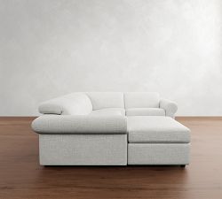Ultra Lounge Roll Arm Reclining 5-Piece Chaise Sectional - Storage Available (147&quot;)