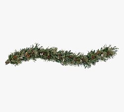 Fresh Juniper, Pinecone &amp; Tallow Berry Garland - 6'