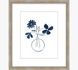 Floral Lines Framed Print