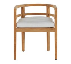 Oxeia Teak Barrel Back Outdoor Dining Chair