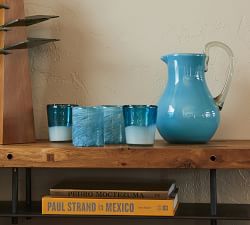 Azul Recycled Glass Pitcher