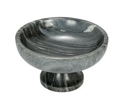 Marble Footed Pedestal Decorative Bowl