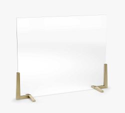 Axton Glass Single Panel Fireplace Screen