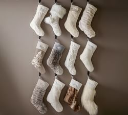 Mongolian Faux Fur  Stocking