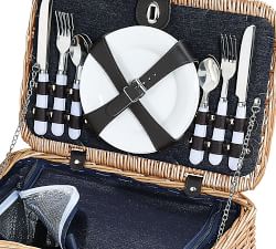 Remington Woven Picnic Basket - Set for 4