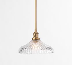 Rod Pendant - Fluted Glass (12&quot;)