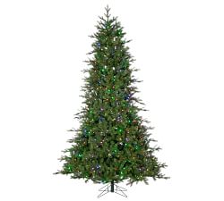 Faux Lighted Natural Cut Coastal Pine Tree With Color Changing Lights - 7.5'