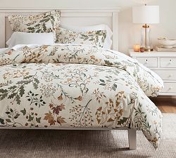 Autumn Botanical Percale Duvet Cover