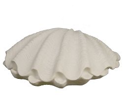 Decorative Lit Frosted Glass Clam