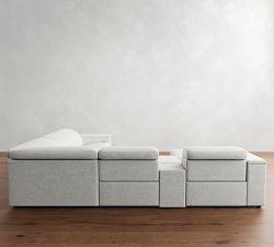 Ultra Lounge Square Arm Reclining 7-Piece Wedge Sectional (130&quot;)