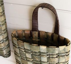 Wooden Wall Hanging Baskets - Set of 2