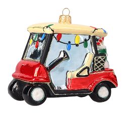 Handmade Heirloom Holiday Golf Cart Ornament