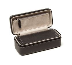 Kennedy Vegan Leather Dual Watch Travel Case