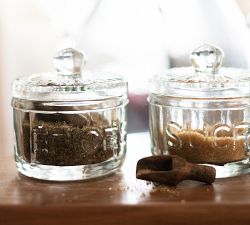 Bistro Glass Salt, Sugar, and Spice Cellar, Set of 3