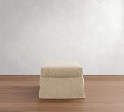 Buchanan Roll Arm Slipcovered Ottoman and a Half
