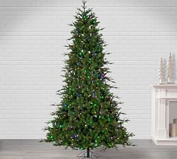 Faux Lighted Natural Cut Coastal Pine Tree With Color Changing Lights - 7.5'