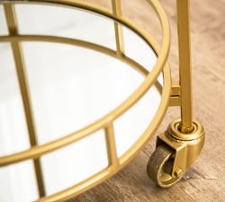 Jurupa Round Metal Bar Cart (21.5")