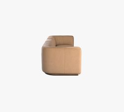 Mila Leather Square Arm 3-Piece Modular Sofa