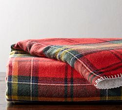Oakley Sherpa Back Plaid Throw